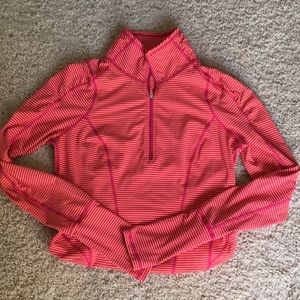 Zella 1/4 zip striped top